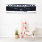 Nautische Hochzeitsbanner - 2,5' x 8' Banner (Insitu)