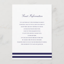 Nautische Hochzeitsbeilage Begleitkarte