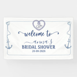 Nautische Hochzeitsdusche Anker Willkommen Banner