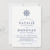 Nautische Hochzeitseinladung auf dem Schiffsrad Einladung (Vorderseite)