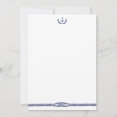 Nautische Hochzeitseinladungen mit Ankern Einladung (Rückseite)