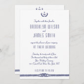 Nautische Hochzeitseinladungen mit Ankern Einladung (Vorne/Hinten)