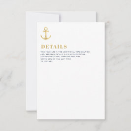 Nautische Hochzeitskarte RSVP Karte