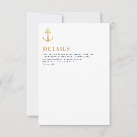 Nautische Hochzeitskarte RSVP Karte (Vorderseite)