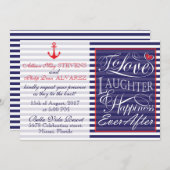 Nautische Hochzeitsplanung Einladung (Vorne/Hinten)