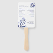 Nautische Hochzeitsprogramm für Küstengebiete Fächer (Rückseite)