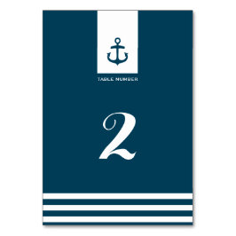 Nautische Hochzeitssemble-Tischnummer - 3,5 Zoll x Tischnummer