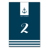 Nautische Hochzeitssemble-Tischnummer - 3,5 Zoll x Tischnummer (Rückseite)