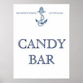 Nautische Hochzeitssignatur, Candy Bar oder Ihr Te Poster (Vorne)