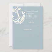 Nautische Hochzeitsunterkünfte in Gold Anchor Einladung (Vorderseite)
