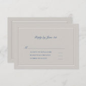 Nautische Imitate mit dem Prädikat Blue Modern Cla RSVP Karte (Vorne/Hinten)