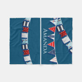 Nautische Jagd Fleecedecke (Vorderseite (Horizontal))