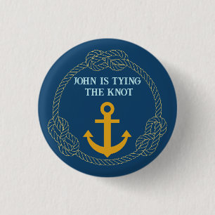 Nautische Junggesellenparty Button