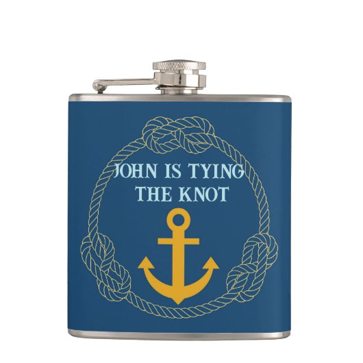 Nautische Junggesellenparty Flachmann (Vorderseite)