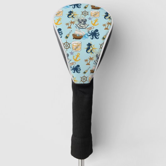 Nautische Junggesellenparty Golf Headcover (Vorderseite)