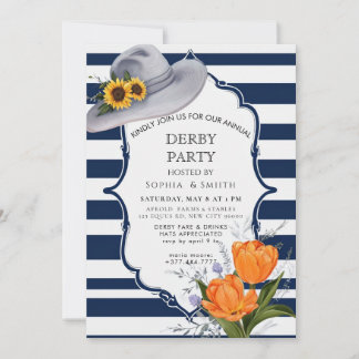 Nautische Kentucky Derby Party-Einladung Marine-St Einladung
