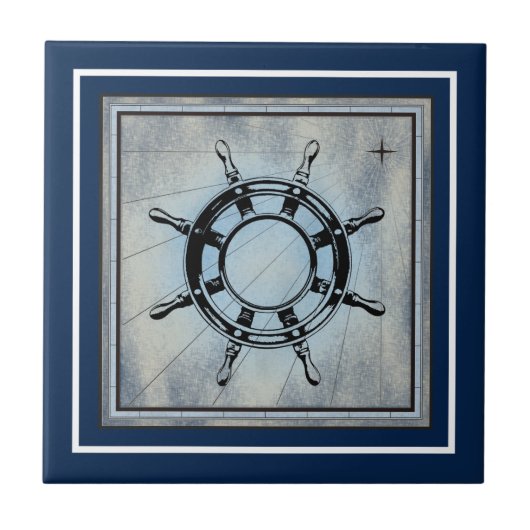 Nautische Keramik Fliese (Vorderseite)