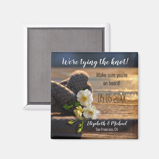 Nautische Knot-Matrosen speichern das Datumsfenste Magnet (Vorderseite/Rückseite)