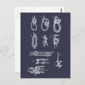 Nautische Knoten Postkarte (Vorne/Hinten)
