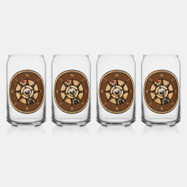 Nautische Kompass-Design Dosenglas