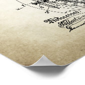 Nautische Kompass-Patent Poster (Ecke)