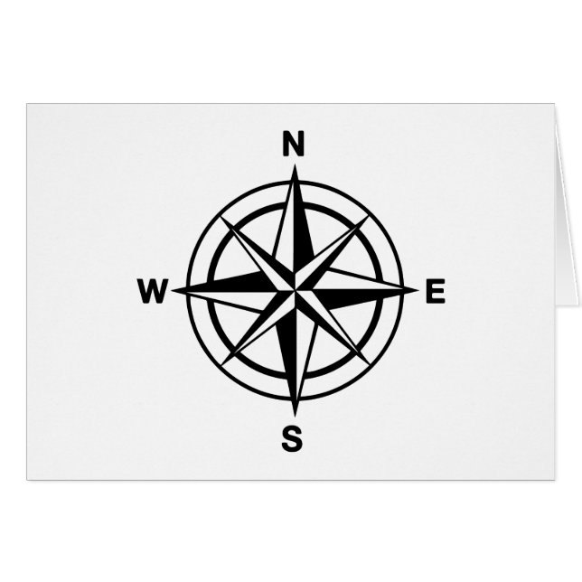 Nautische Kompass-Rose (Vorderseite (Horizontal))