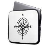 Nautische Kompass-Rose Laptopschutzhülle (Vorderseite Links)