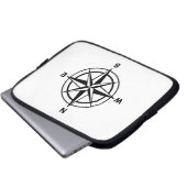 Nautische Kompass-Rose Laptopschutzhülle (Vorne Knopf)