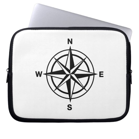Nautische Kompass-Rose Laptopschutzhülle (Vorderseite)