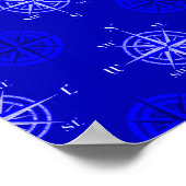 Nautische Kompass-Rose Poster (Ecke)