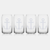 Nautische Konstruktion aus blauem Anker Dosenglas (Hinten)