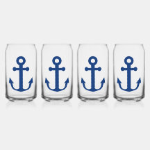 Nautische Konstruktion aus blauem Anker