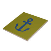 Nautische Konstruktion aus blauem Anker Fliese (Seite)