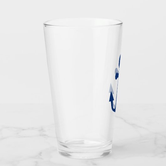 Nautische Konstruktion aus blauem Anker Glas (Rechts)
