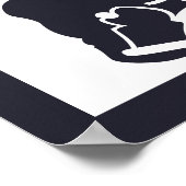 Nautische KOPTAIN auf See | Poster (Ecke)