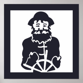 Nautische KOPTAIN auf See | Poster