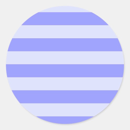 Nautische Kornblumen Blau und Pastellblau Streifen Runder Aufkleber (Vorderseite)