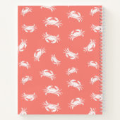 Nautische Krabbe auf rosa Notizblock (Rückseite)