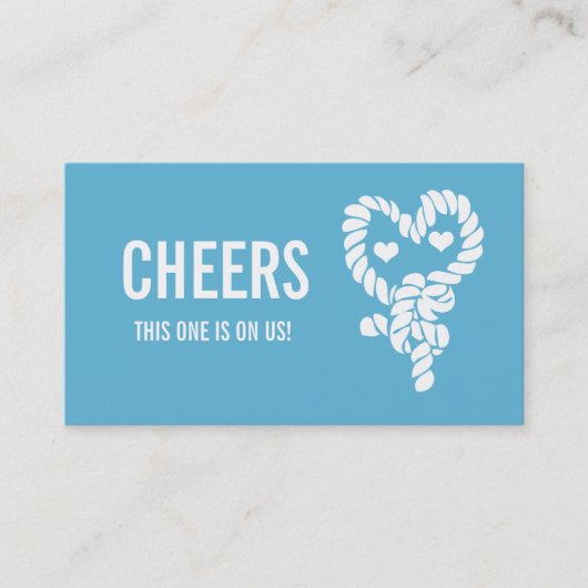 Nautische Krawatte - das "Blue Wedk Drink Ticket" Rabattkarte (Vorderseite)