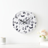 Nautische Küste Große Wanduhr (Zuhause)