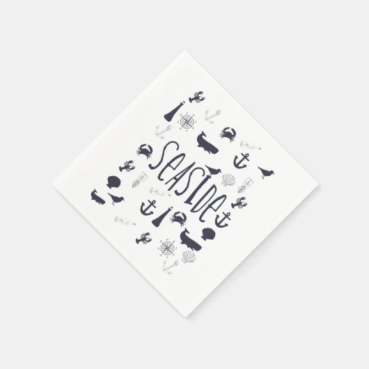 Nautische Küste Serviette (Ecke)