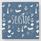 Nautische Küste Steinuntersetzer (Vorderseite)