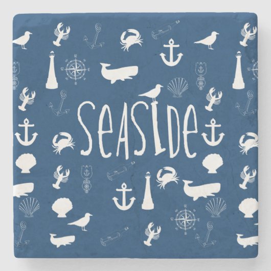 Nautische Küste Steinuntersetzer (Vorderseite)