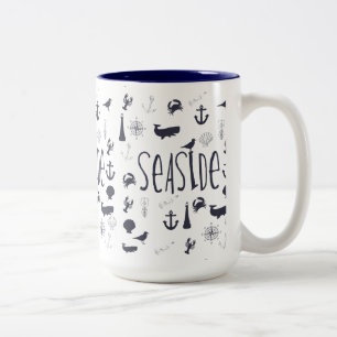 Nautische Küste Zweifarbige Tasse