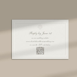 Nautische Küsten-Schale Moderne Klassische QR-Hoch RSVP Karte