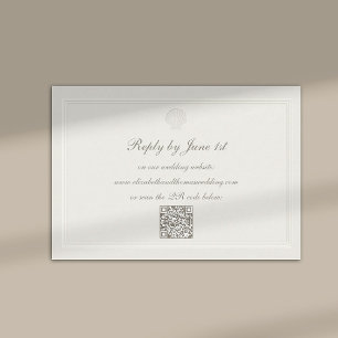 Nautische Küsten-Schale Moderne Klassische QR-Hoch RSVP Karte