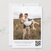 Nautische Küsten-Schalen-Monogramm-QR-Code-Hochzei Save The Date (Rückseite)