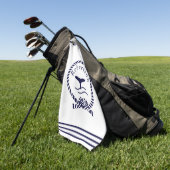 Nautische Küstenbezeichnung Sailboat Whale Navy Bl Golfhandtuch (Gras)