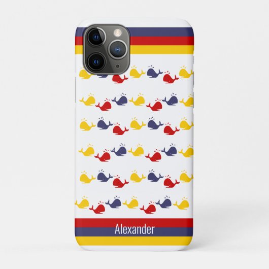 Nautische Küstenwache BLAUE RED YELLOW Wal Case-Mate iPhone Hülle (Rückseite)
