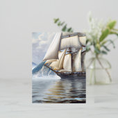 Nautische Landschaft Folien Feiertagspostkarte (Stehend vorne)